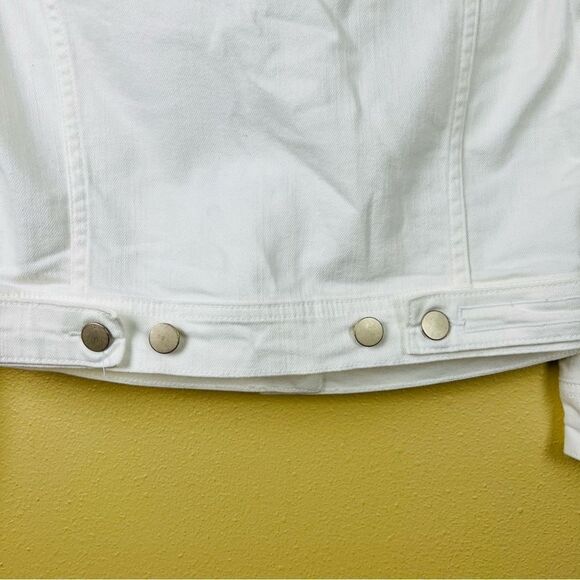 White Label Jacket Top Denim White Size 6 - Picture 6 of 8